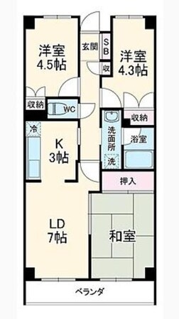 ファミールもえぎ野の物件間取画像